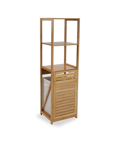 Bathroom furniture with 2 shelves and laundry basket