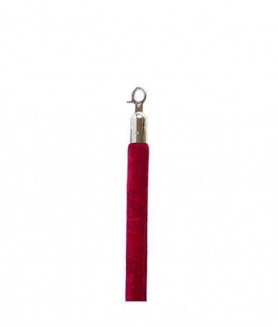 Cordón liso de 1,5 metros para poste separador de cordón (Rojo)