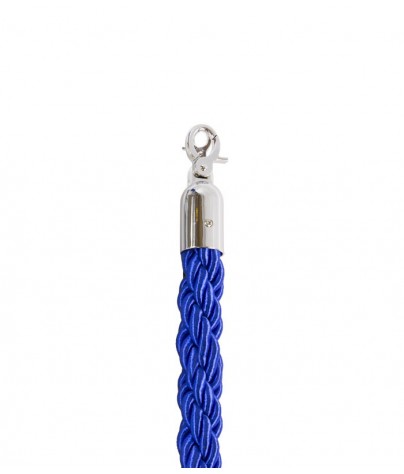 Cordón trenzado de 1,5 metros para poste separador de cordón (Azul)