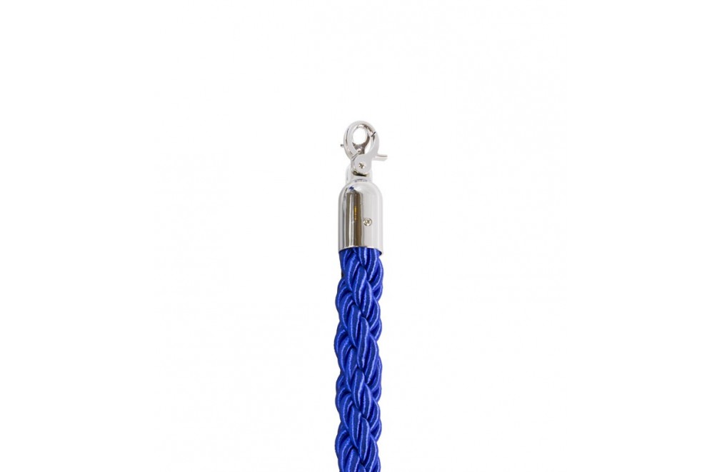Cordón trenzado de 1,5 metros para poste separador de cordón (Azul)