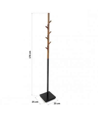 Metal and wood coat stand. Model Colonia (Black)