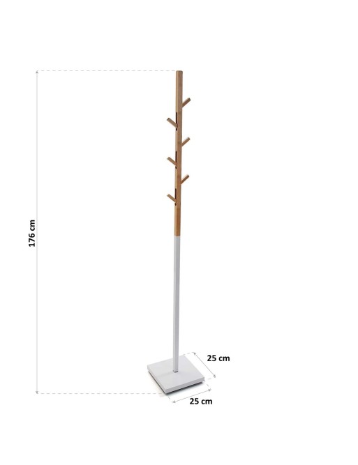 Porte-manteau en métal et bois. Modèle Colonia (Blanc) Porte-manteau en métal et bois. Modèle Colonia (Blanc)