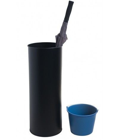 Porte-parapluie métallique, modèle 35 Litres. Couleur noire