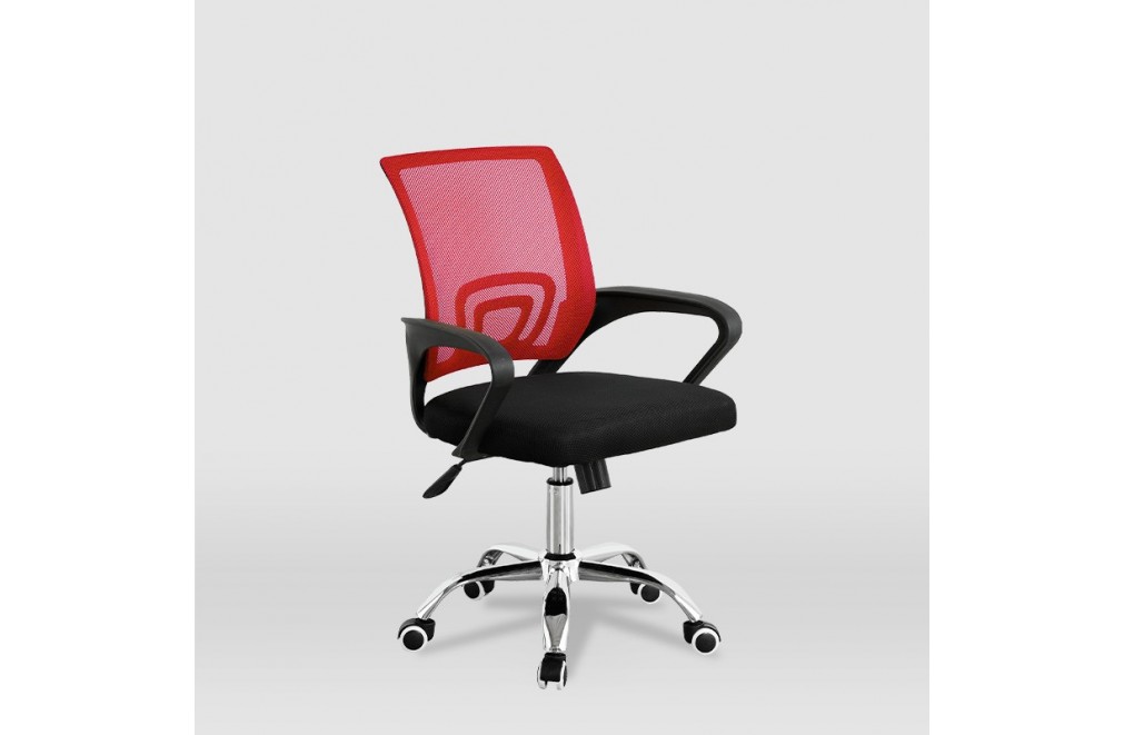 Chaise de bureau ou d'étude pour enfants, modèle Hugo (noir - roige)