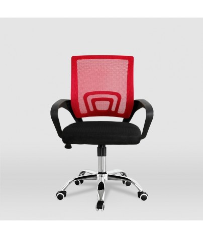Chaise de bureau ou d'étude pour enfants, modèle Hugo (noir - roige)