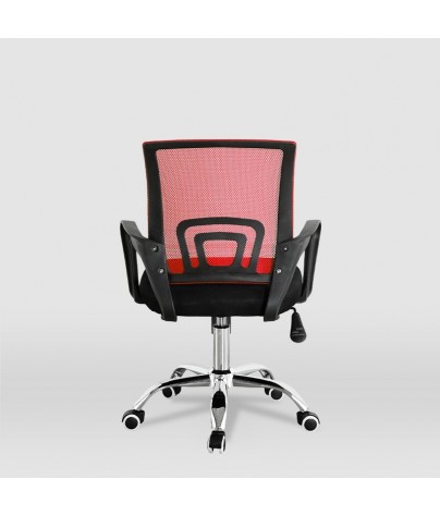 Büro- oder Studiostuhl für Kinder, Modell Hugo (Schwarz - Rot)