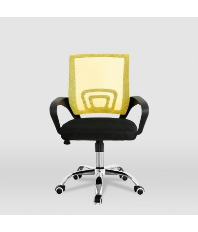 Büro- oder Studiostuhl für Kinder, Modell Hugo (Schwarz - Gelb)