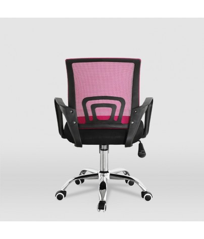 Office or studio chair for children, Hugo model (black - pink)