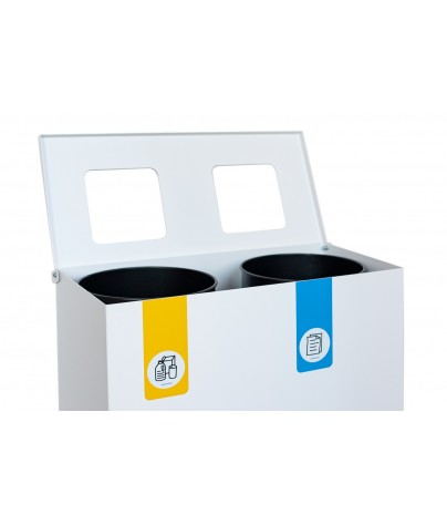 Wastepaper basket 70 Liters (Yellow / Blue)