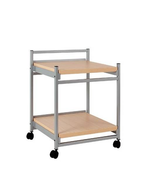 SIDE TROLLEY with wooden top panel. 2 shelves SIDE TROLLEY with wooden top panel. 2 shelves