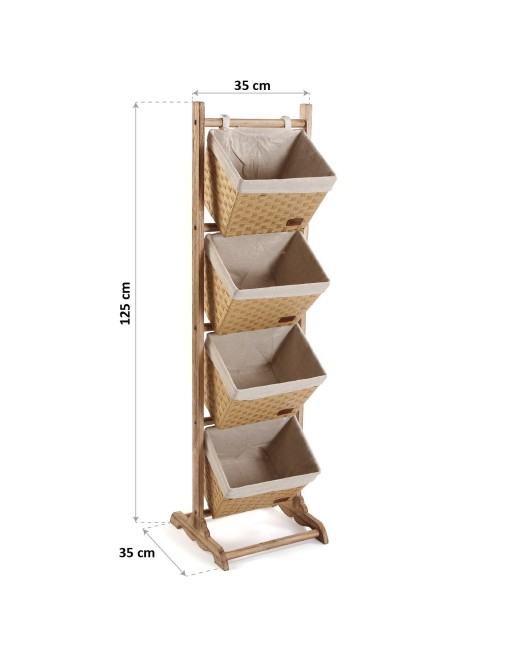 Badezimmermöbel mit 4 Körben, Modell “Cesta” (Braun) Badezimmermöbel mit 4 Körben, Modell “Cesta” (Braun)