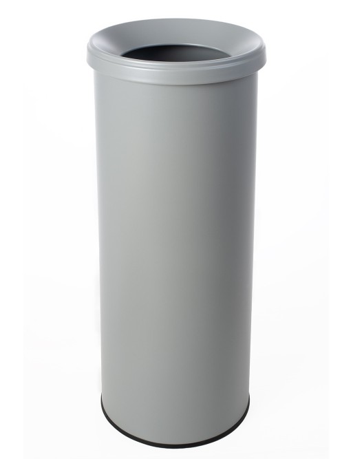 Recyclingbehälter aus grauem Metall mit grauem Deckel. Fassungsvermögen 35 Liter. Kein Klebstoff Recyclingbehälter aus grauem Metall mit grauem Deckel. Fassungsvermögen 35 Liter. Kein Klebstoff