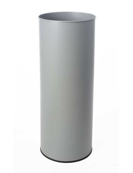 Papelera metálica plata texturado 35 Litros 66x26 CM