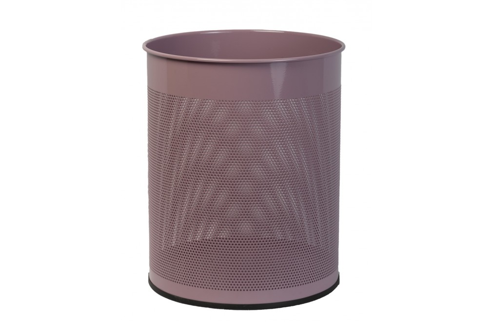 Wastepaper basket 15 Liters. Perforated metal wastebasket (violet)