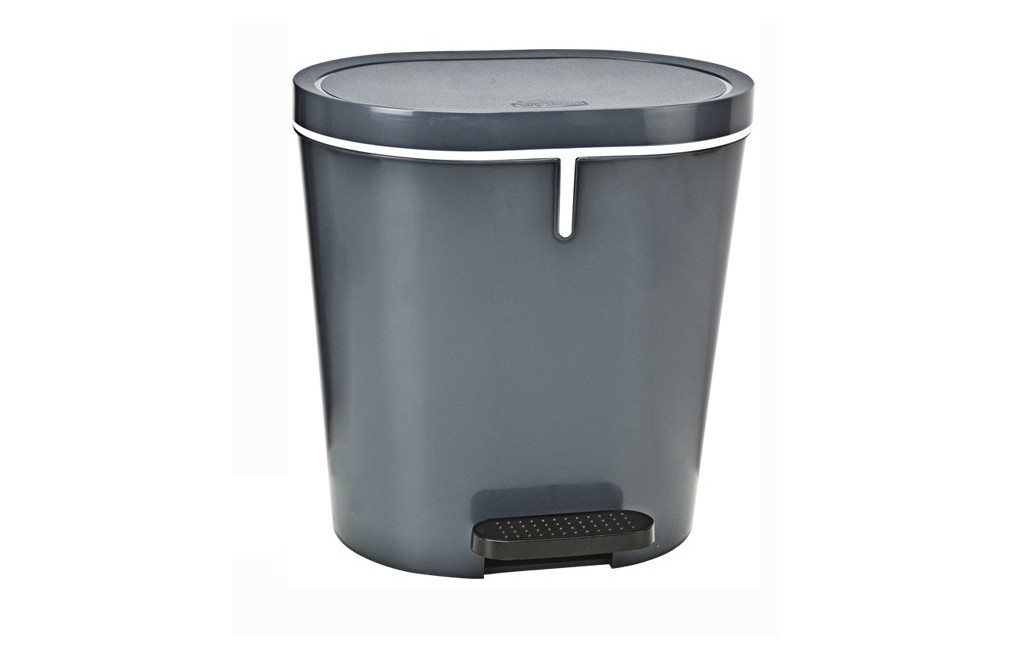 Garbage container with pedal and interior bucket 8 Liters