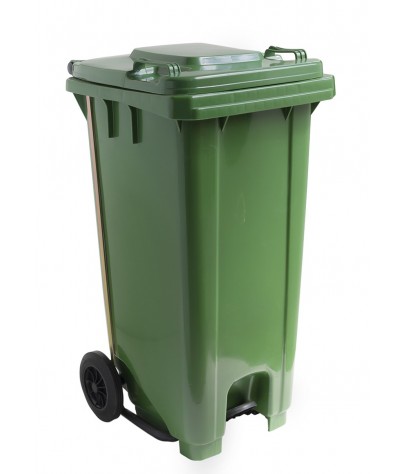 Industrial container with pedal 120 Liters (Green)