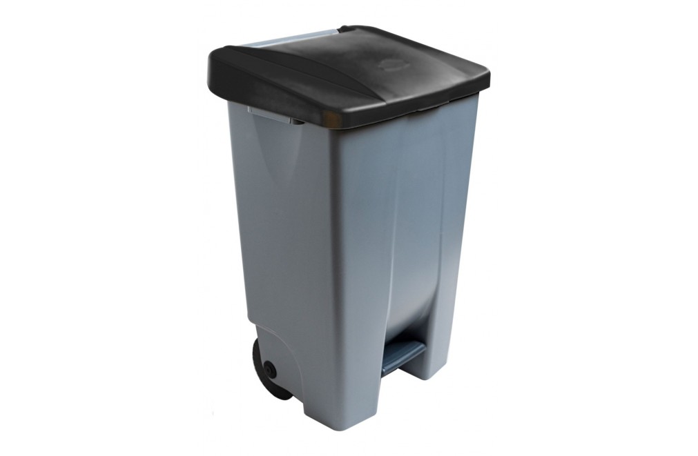 Container with pedal (80 Liters). Lid in black