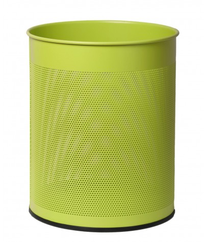 Wastepaper basket 15 Liters. Perforated metal wastebasket (Fluor)