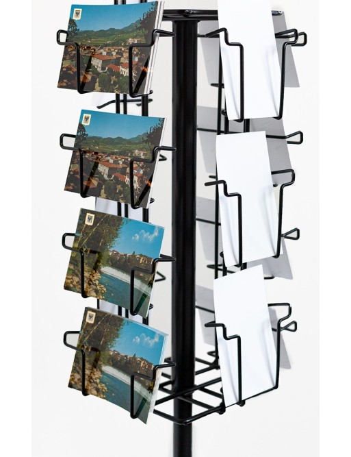 Rotierendes Postkartendisplay mit 24 Abteilungen