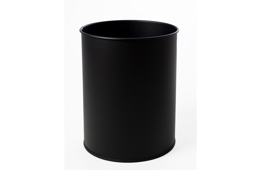 Wastepaper basket 15 Liters - 31 x 26 cm. Color black