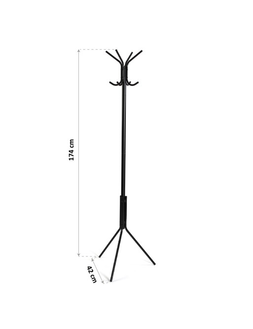 Metal coat rack stand. Black color (eco1)