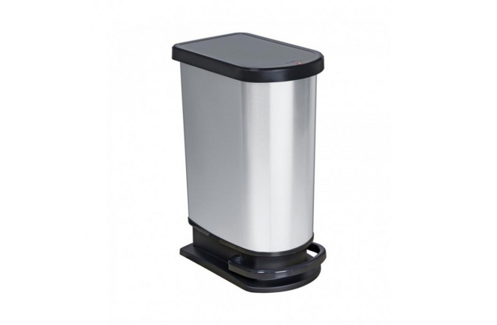 50-liter garbage can with pedal, model with spring