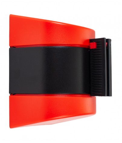 Poste separador de pared de ABS con cinta de 5 metros (Roja - Blanca)