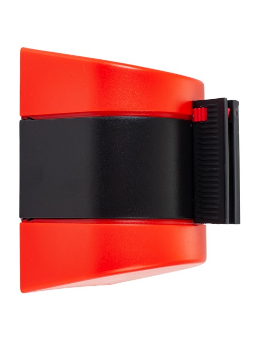 Poste separador de pared de ABS con cinta de 5 metros (Roja - Blanca)