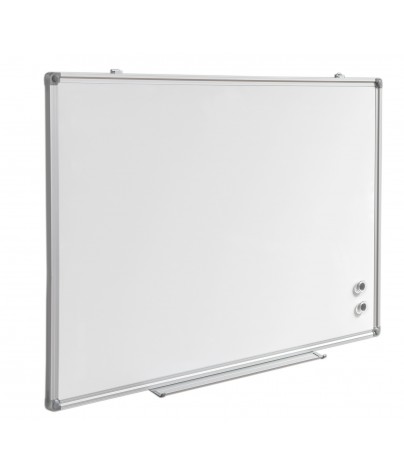 Pizarra blanca magnética con marco en aluminio (60 x 90 cm)