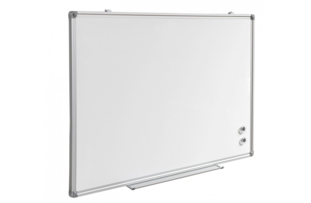 Tableau blanc magnétique avec cadre en aluminium (60 x 90 cm)