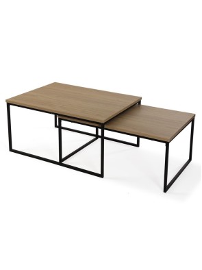 ENSEMBLE DE DEUX TABLES D’APPOINT LILI DARK MODEL