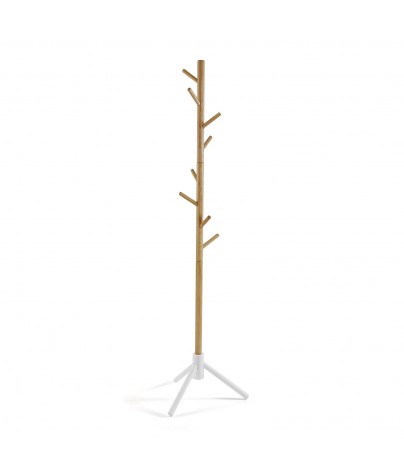 Perchero de madera, modelo Pine (Blanco)