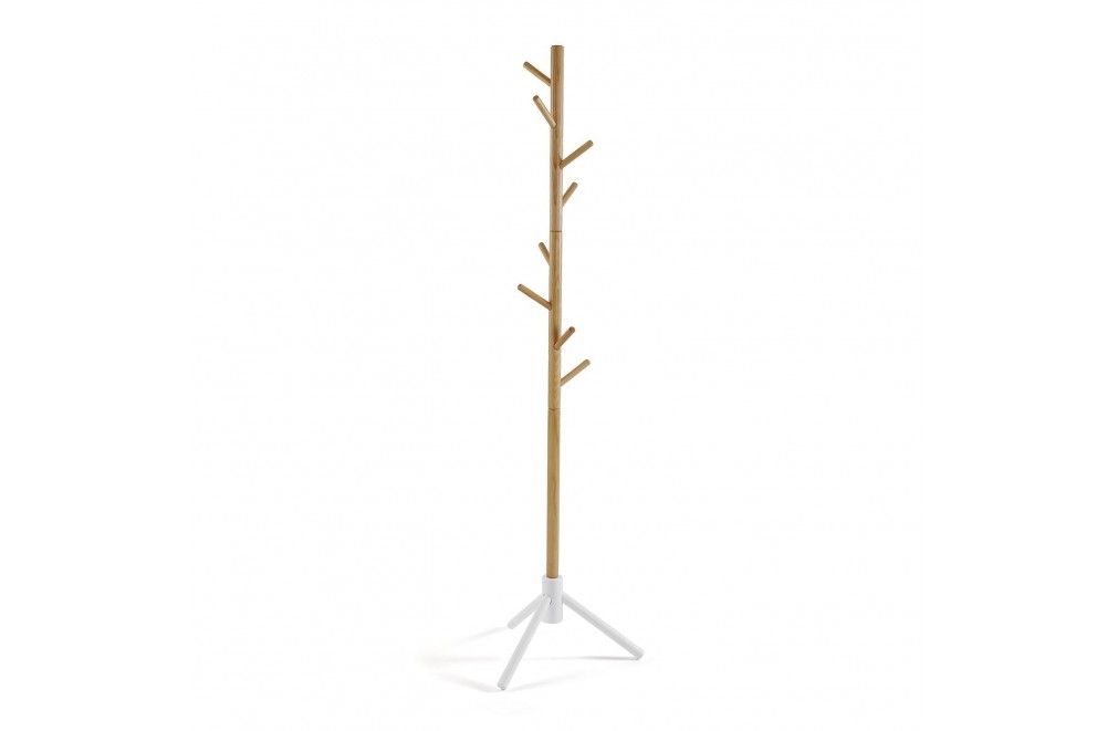 Holz Kleiderständer. Modell Pine (Weiß)