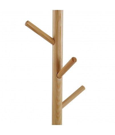 Wooden coat rack, Pine model (White)