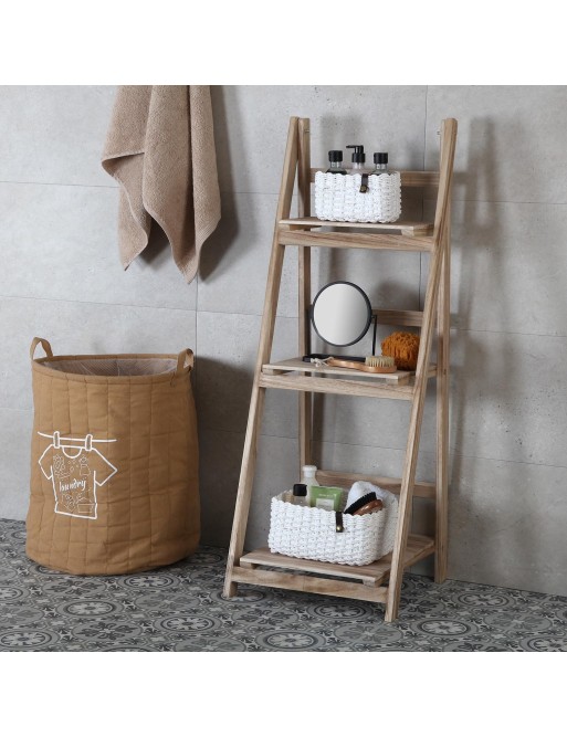 Bathroom shelf with wheels, 3 shelves. Model Detroit Bathroom shelf with wheels, 3 shelves. Model Detroit