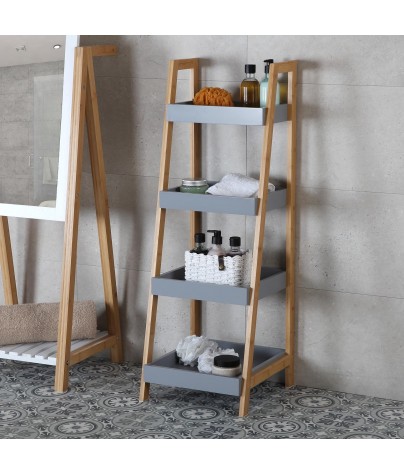 Bathroom shelf with wheels, 4 shelves. Model Boston 2