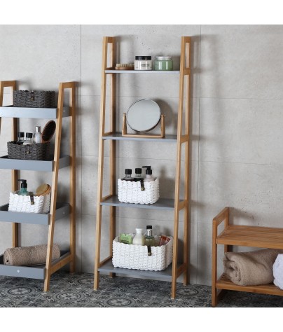 Bathroom shelf with wheels, 4 shelves. Model Kansas