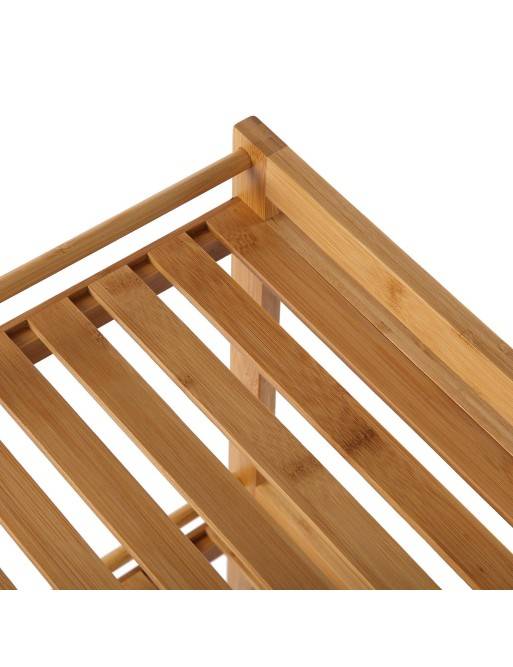 Chariot avec panier et trois étagères, modèle Bambou