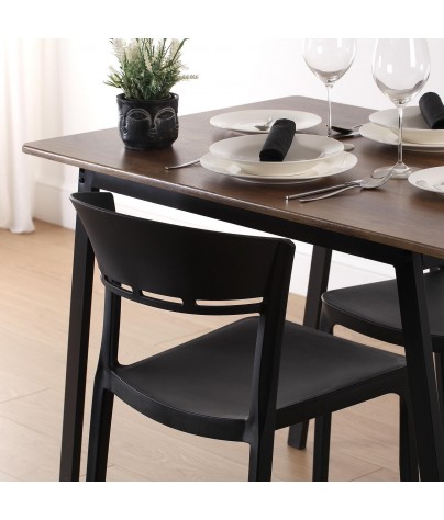 Four Kitchen chairs in black, Moon model