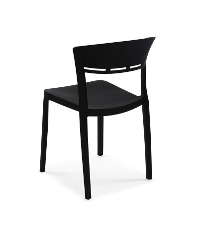 Four Kitchen chairs in black, Moon model