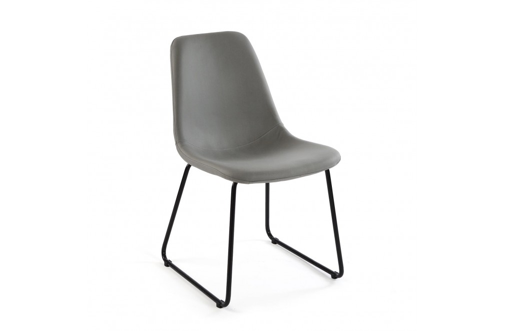 Four Kitchen chairs, Poli model (Light grey)