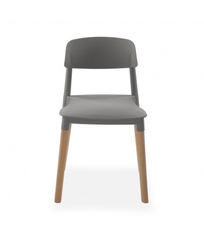 Four Kitchen chairs in gray, Beech model