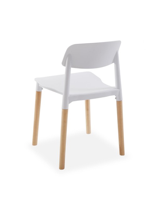 Cuatro Sillas de cocina en color blanco, modelo Haya Cuatro Sillas de cocina en color blanco, modelo Haya