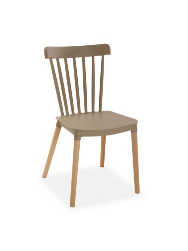 Cuatro Sillas de cocina en color beige, modelo Suecia