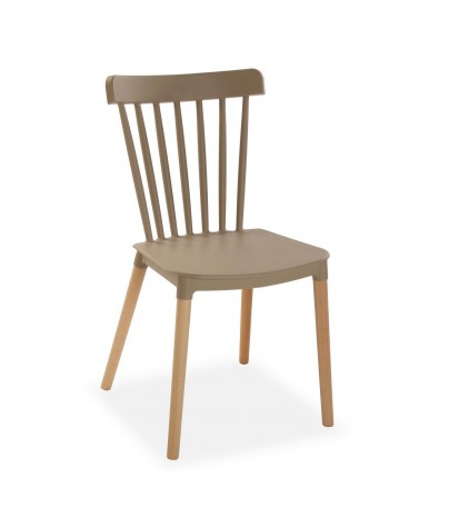 Four Kitchen chairs in beige, Sweden model