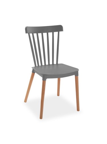 Cuatro Sillas de cocina en color gris, modelo Suecia