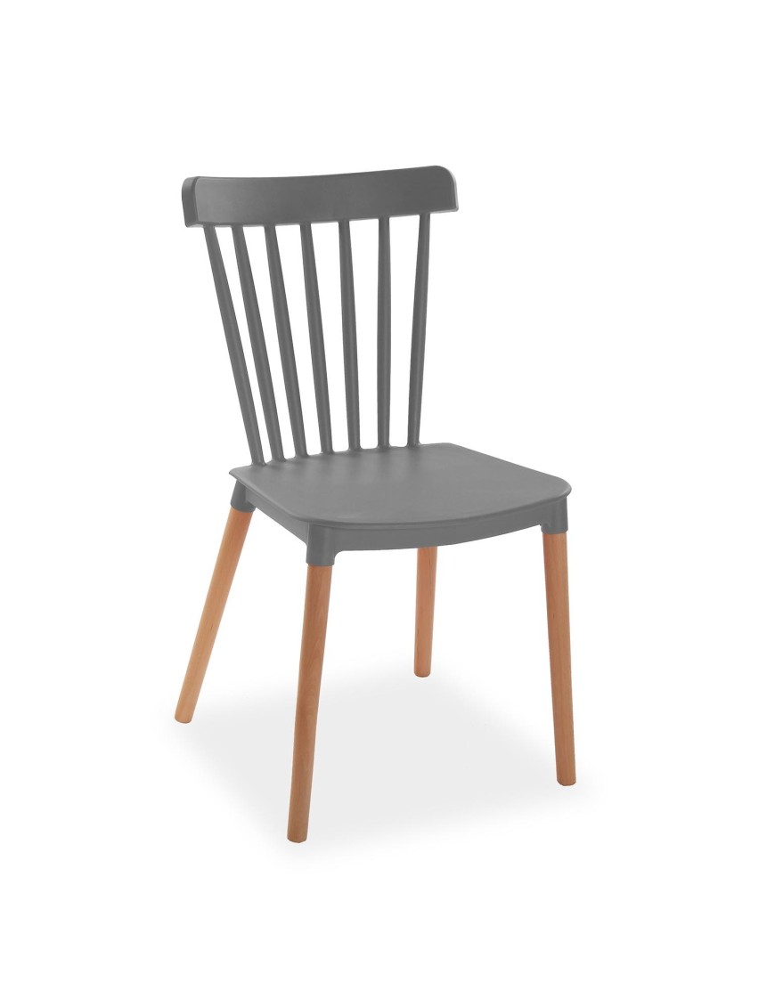 Four Kitchen chairs in gray, Sweden model