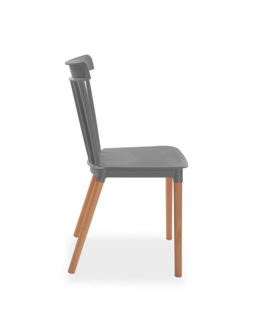 Four Kitchen chairs in gray, Sweden model Four Kitchen chairs in gray, Sweden model