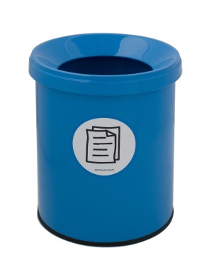 Papelera metálica con tapa 15 Litros 32,5 x 26 cm. 5 Colores