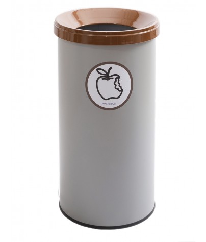 Wastepaper basket with protective ring and lid. 25 Liters. 5 Colors